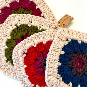 Beautiful detailed embroidered drink coasters. Indoor or out! Perfect accessory!